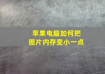 苹果电脑如何把图片内存变小一点