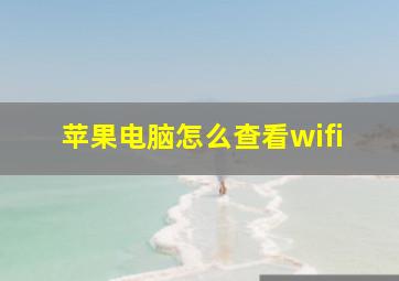 苹果电脑怎么查看wifi