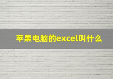 苹果电脑的excel叫什么