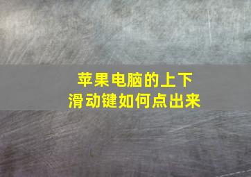 苹果电脑的上下滑动键如何点出来