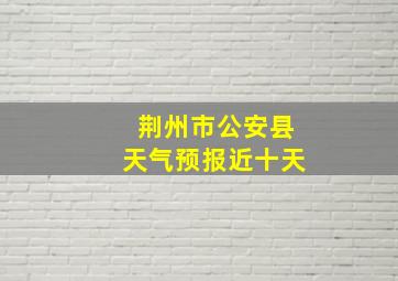 荆州市公安县天气预报近十天