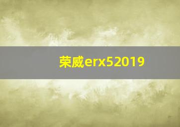 荣威erx52019