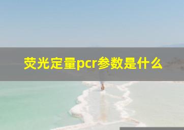 荧光定量pcr参数是什么