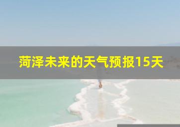 菏泽未来的天气预报15天