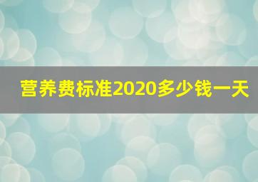 营养费标准2020多少钱一天