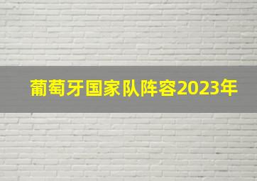 葡萄牙国家队阵容2023年