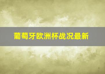 葡萄牙欧洲杯战况最新