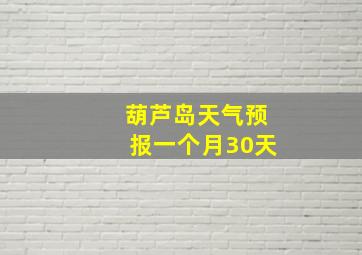 葫芦岛天气预报一个月30天