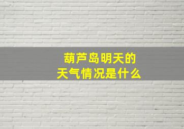 葫芦岛明天的天气情况是什么