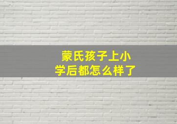 蒙氏孩子上小学后都怎么样了