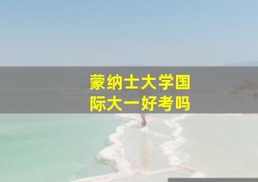 蒙纳士大学国际大一好考吗