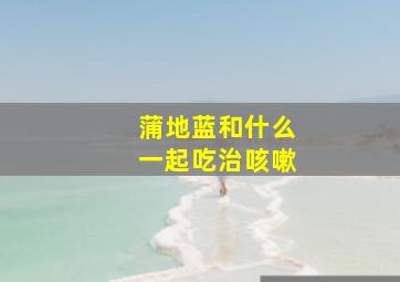 蒲地蓝和什么一起吃治咳嗽