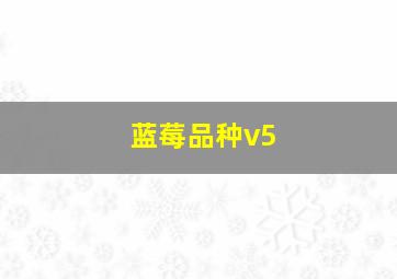 蓝莓品种v5