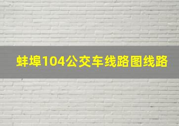 蚌埠104公交车线路图线路