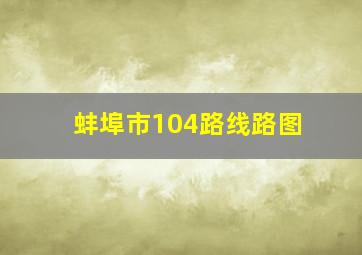 蚌埠市104路线路图