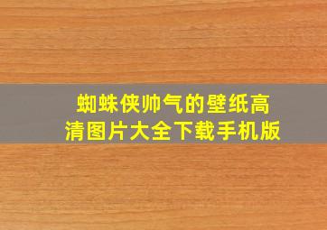 蜘蛛侠帅气的壁纸高清图片大全下载手机版