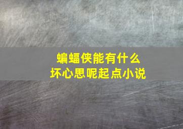 蝙蝠侠能有什么坏心思呢起点小说