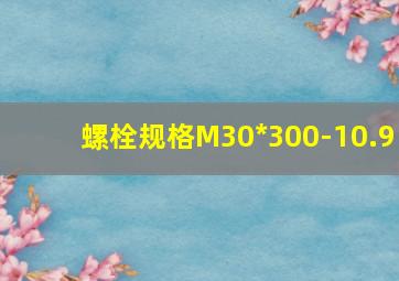 螺栓规格M30*300-10.9