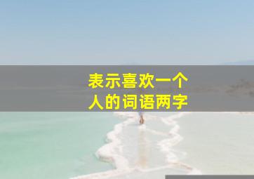 表示喜欢一个人的词语两字