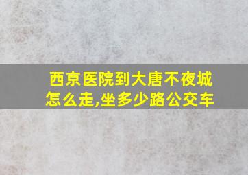 西京医院到大唐不夜城怎么走,坐多少路公交车