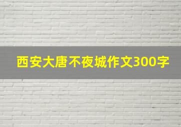 西安大唐不夜城作文300字