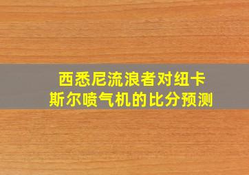 西悉尼流浪者对纽卡斯尔喷气机的比分预测