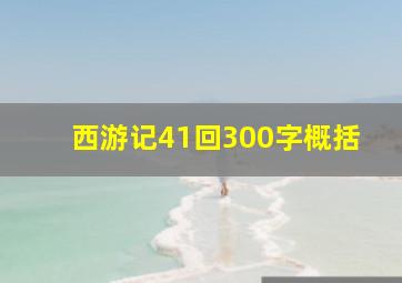 西游记41回300字概括