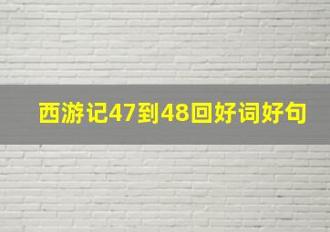 西游记47到48回好词好句