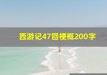 西游记47回梗概200字