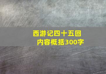 西游记四十五回内容概括300字