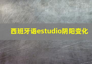 西班牙语estudio阴阳变化