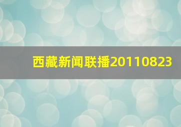 西藏新闻联播20110823