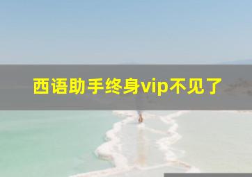 西语助手终身vip不见了