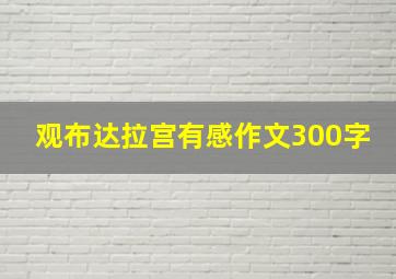 观布达拉宫有感作文300字