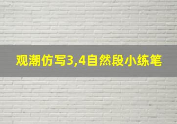 观潮仿写3,4自然段小练笔