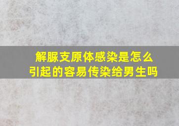 解脲支原体感染是怎么引起的容易传染给男生吗