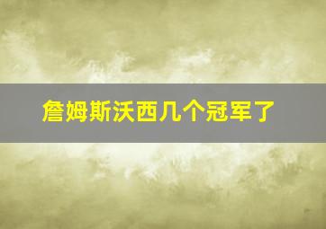 詹姆斯沃西几个冠军了