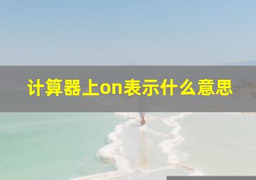 计算器上on表示什么意思