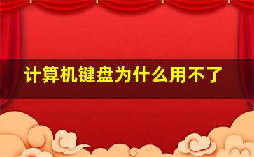 计算机键盘为什么用不了