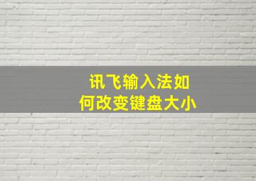 讯飞输入法如何改变键盘大小