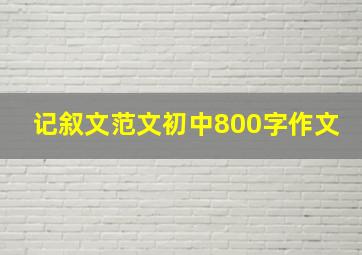 记叙文范文初中800字作文