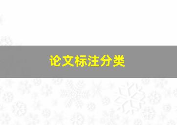 论文标注分类