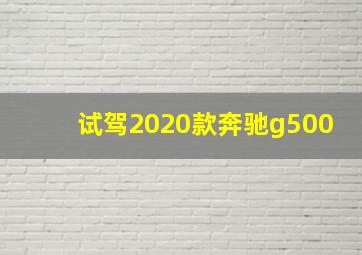 试驾2020款奔驰g500