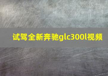 试驾全新奔驰glc300l视频