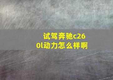 试驾奔驰c260l动力怎么样啊