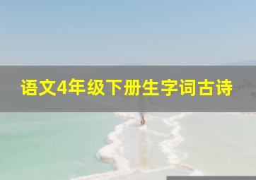 语文4年级下册生字词古诗