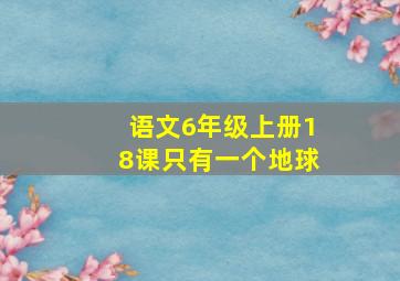 语文6年级上册18课只有一个地球