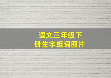 语文三年级下册生字组词图片