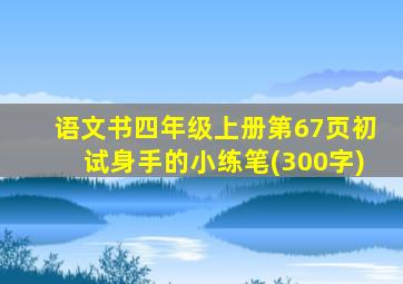 语文书四年级上册第67页初试身手的小练笔(300字)