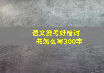 语文没考好检讨书怎么写300字